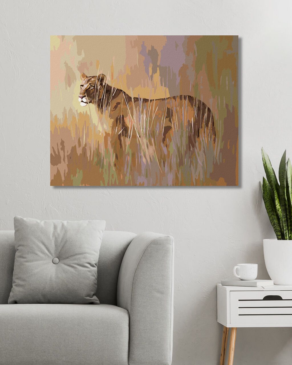 zuty Malování podle čísel - LVICE (D. RUSTY RUST) - Rozměr: 40x50 cm, Rámování: Varianta: bez rámu a bez vypnutí plátna - obrázek 4
