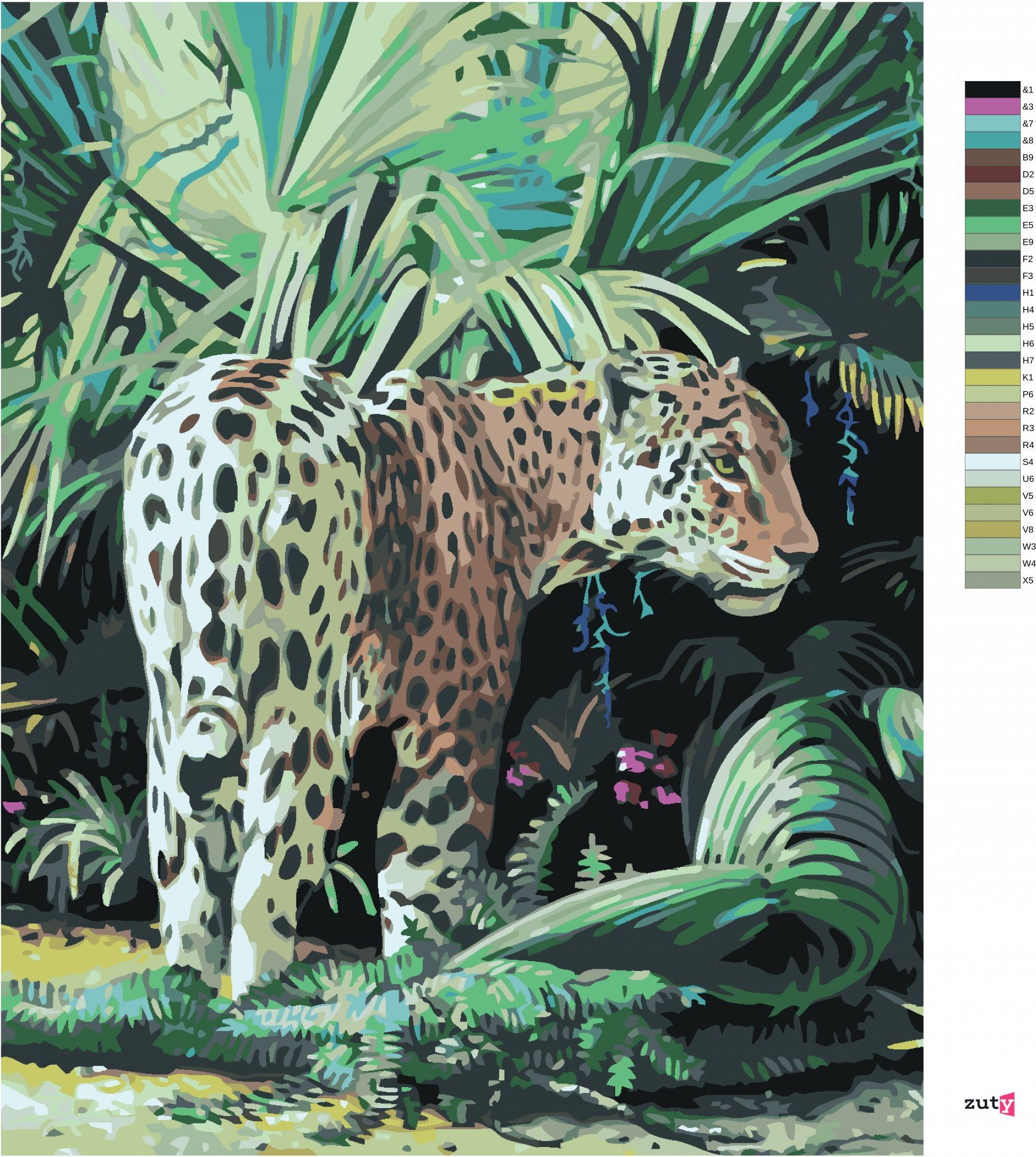 zuty Malování podle čísel - GEPARD (D. RUSTY RUST) - Rozměr: 40x50 cm, Rámování: Varianta: bez rámu a bez vypnutí plátna - obrázek 5