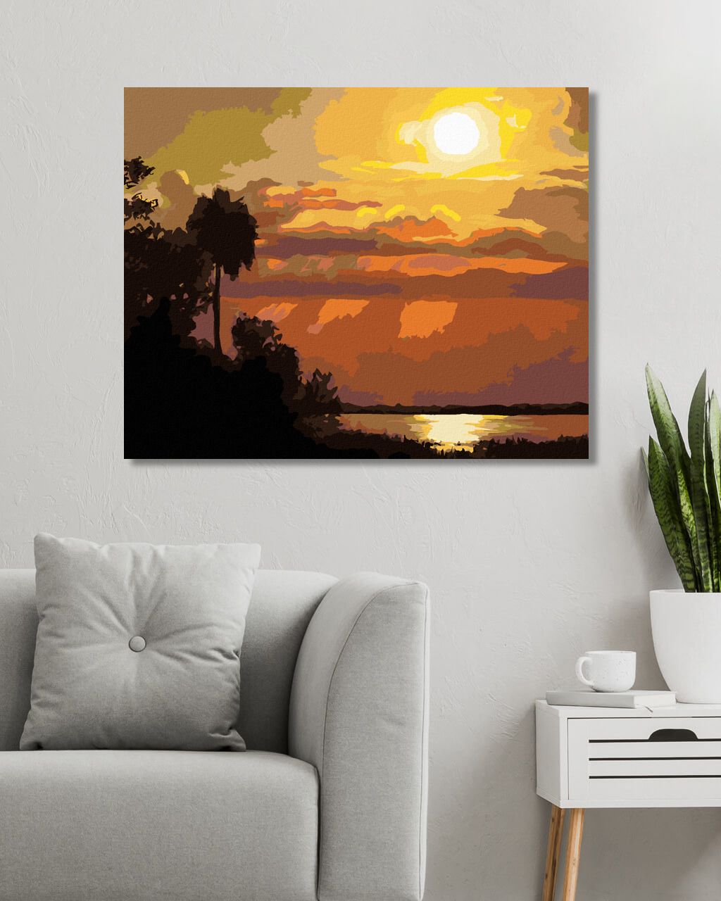 zuty Malování podle čísel - SOUMRAK NAD VODOU (D. RUSTY RUST) - Rozměr: 40x50 cm, Rámování: Varianta: bez rámu a bez vypnutí plátna - obrázek 6