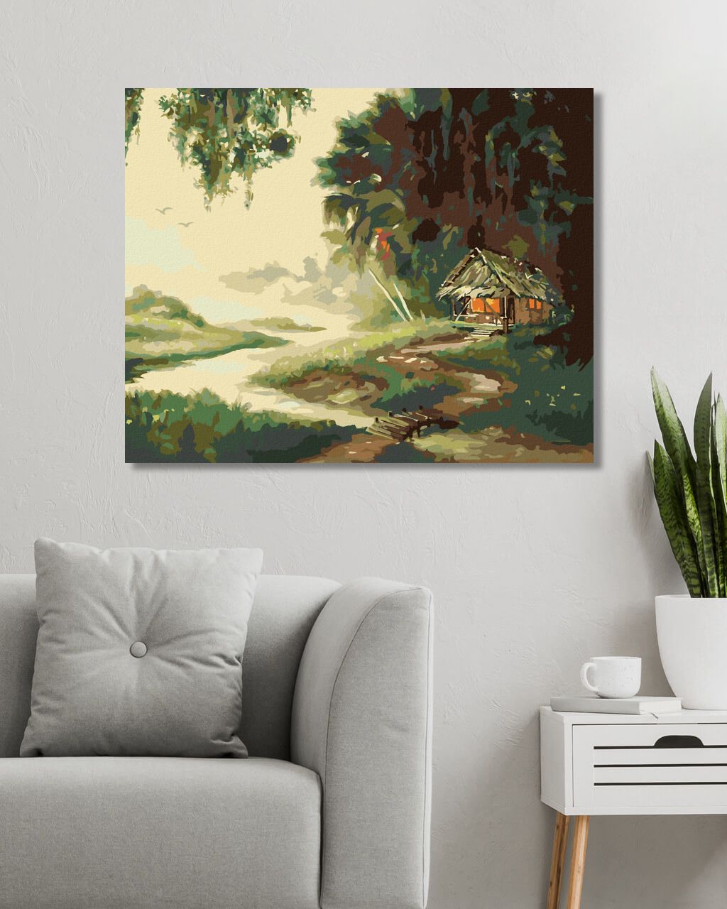 zuty Malování podle čísel - CHATA V DIVOČINĚ 2 (D. RUSTY RUST) - Rozměr: 40x50 cm, Rámování: Varianta: vypnuté plátno na rám - obrázek 6