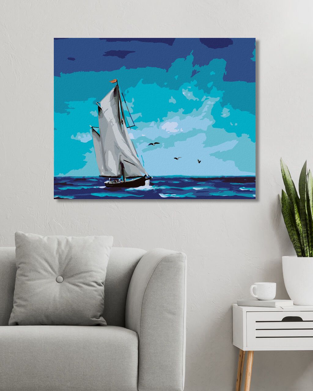 zuty Malování podle čísel - PLACHETNICE NA MOŘI (D. RUSTY RUST) - Rozměr: 40x50 cm, Rámování: Varianta: vypnuté plátno na rám - obrázek 6