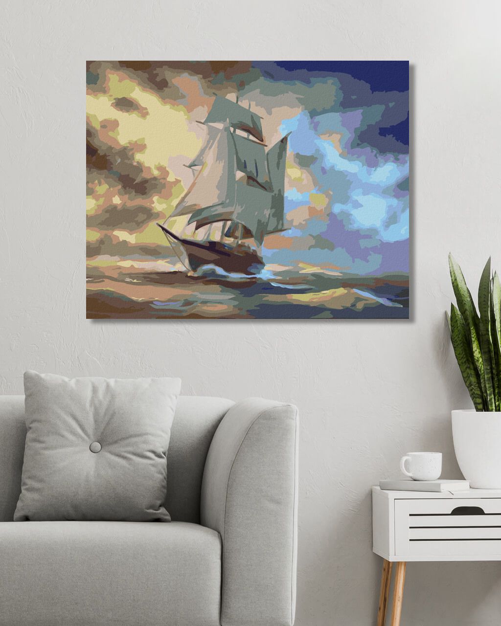 zuty Malování podle čísel - PLACHETNICE NA MOŘI (D. RUSTY RUST) - Rozměr: 40x50 cm, Rámování: Varianta: vypnuté plátno na rám - obrázek 14