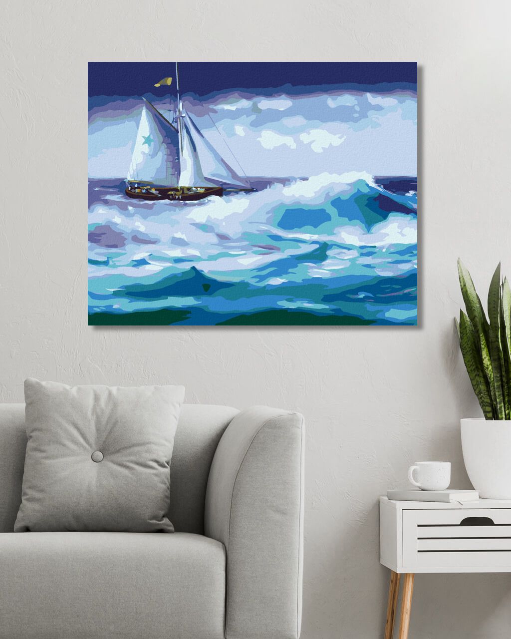 zuty Malování podle čísel - PLACHETNICE NA MOŘI (D. RUSTY RUST) - Rozměr: 40x50 cm, Rámování: Varianta: vypnuté plátno na rám - obrázek 21