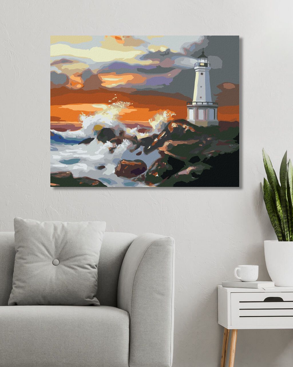 zuty Malování podle čísel - MAJÁK PŘI SOUMRAKU (D. RUSTY RUST) - Rozměr: 40x50 cm, Rámování: Varianta: bez rámu a bez vypnutí plátna - obrázek 8