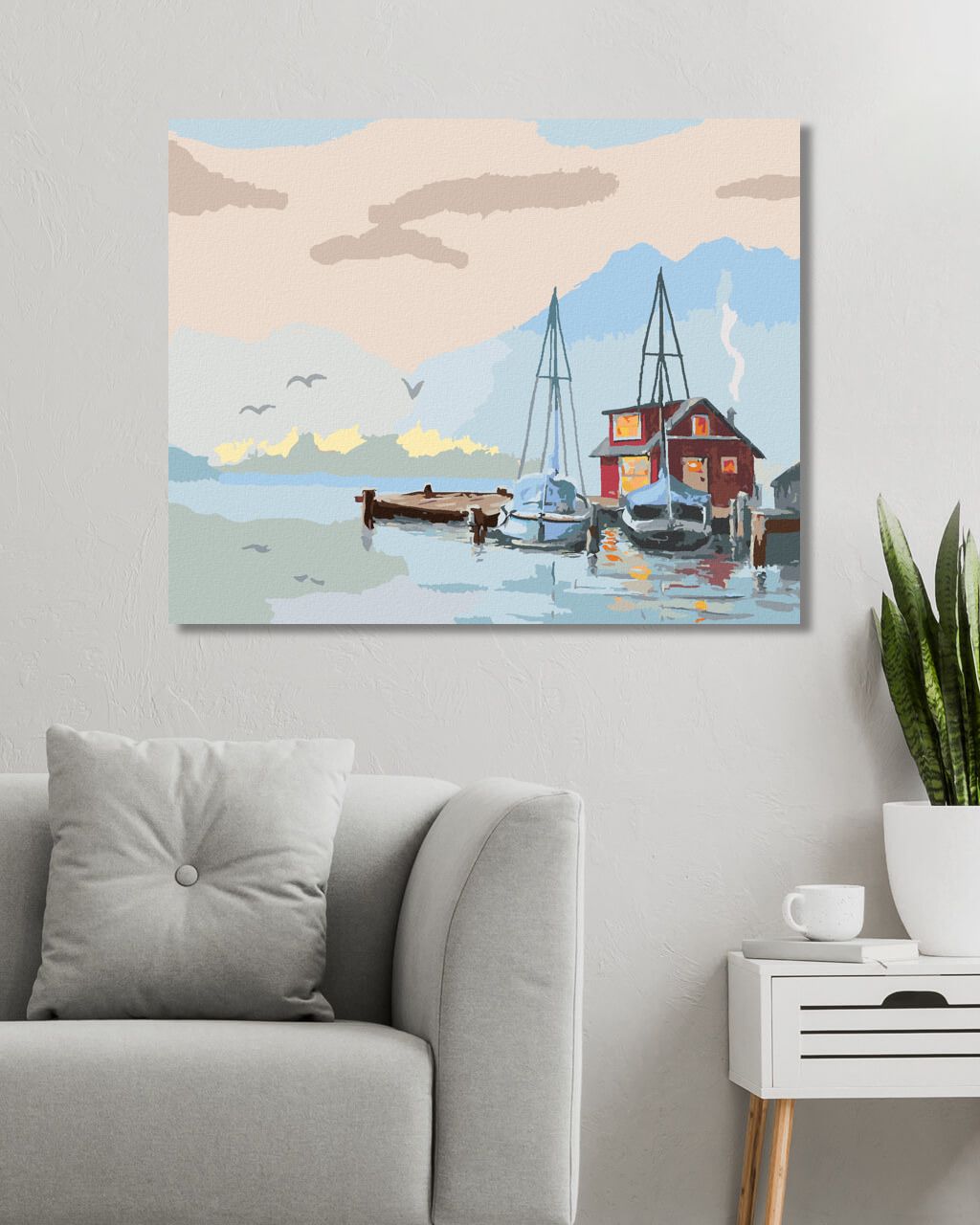 zuty Malování podle čísel - MOLO A PLACHETNICE (D. RUSTY RUST) - Rozměr: 40x50 cm, Rámování: Varianta: bez rámu a bez vypnutí plátna - obrázek 5