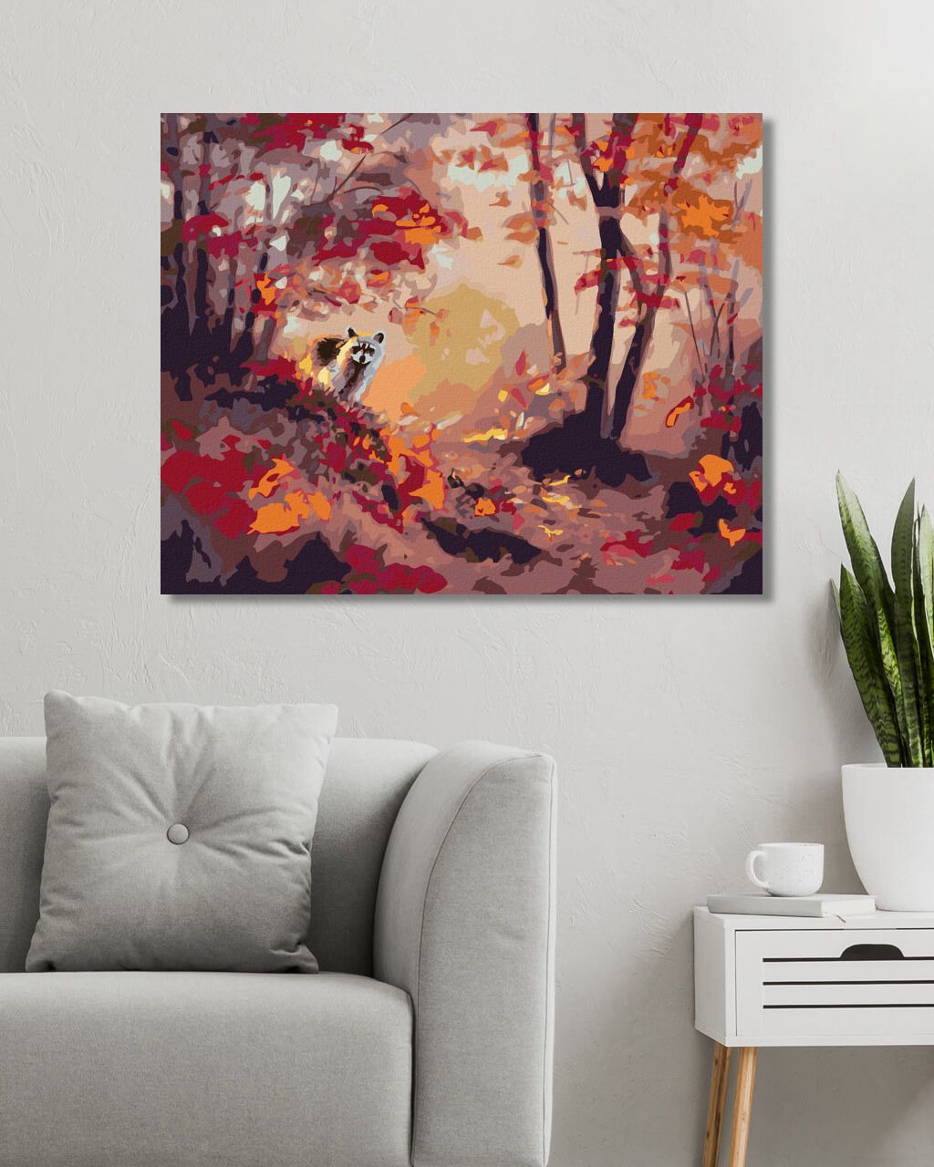 zuty Malování podle čísel - MÝVAL A PODZIMNÍ LES (D. RUSTY RUST) - Rozměr: 40x50 cm, Rámování: Varianta: vypnuté plátno na rám - obrázek 8