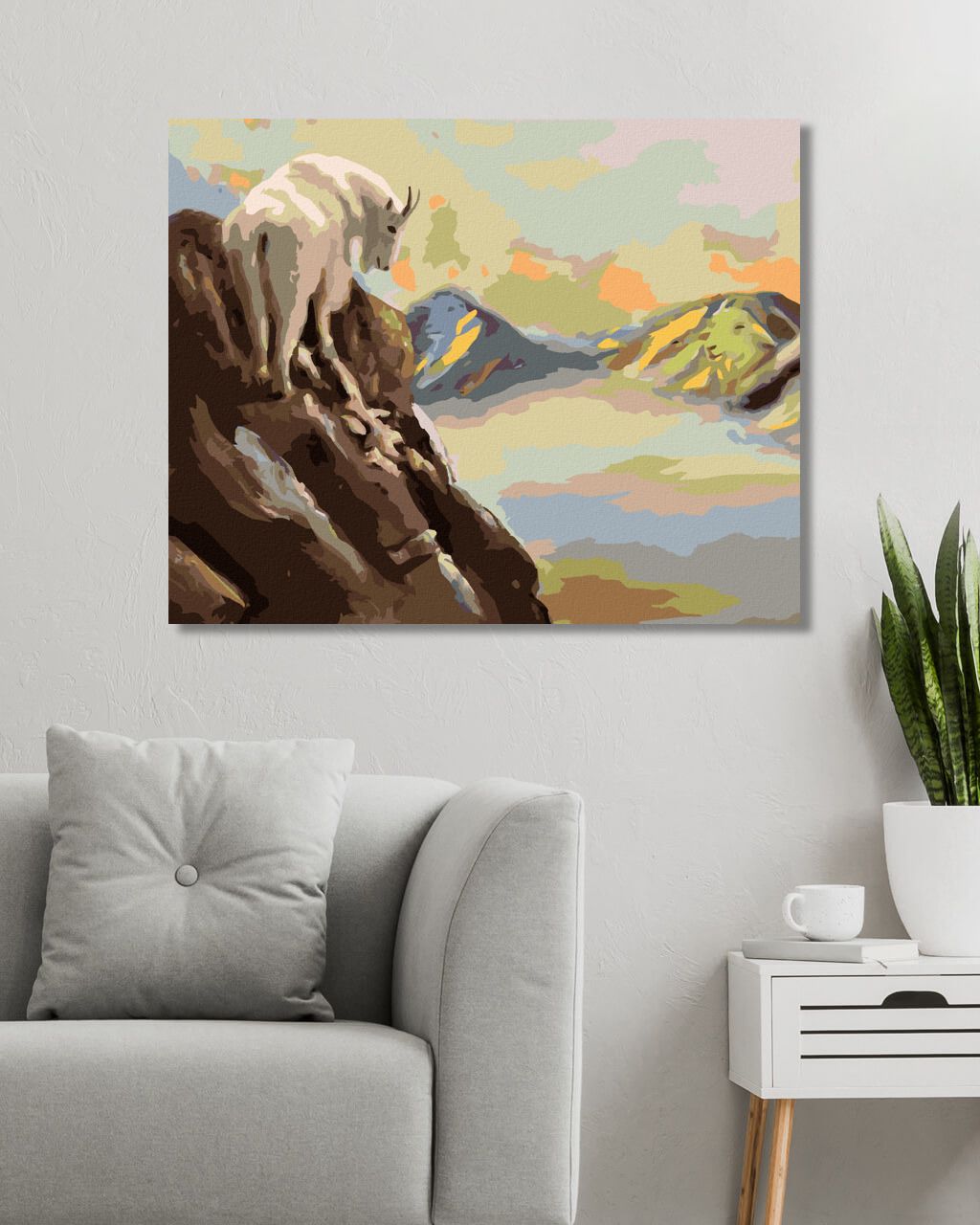 zuty Malování podle čísel - KOZA A HORY (D. RUSTY RUST) - Rozměr: 40x50 cm, Rámování: Varianta: vypnuté plátno na rám - obrázek 10