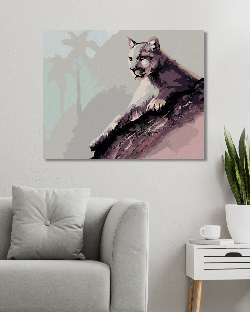 zuty Malování podle čísel - LEŽÍCÍ PUMA (D. RUSTY RUST) - Rozměr: 40x50 cm, Rámování: Varianta: bez rámu a bez vypnutí plátna - obrázek 8