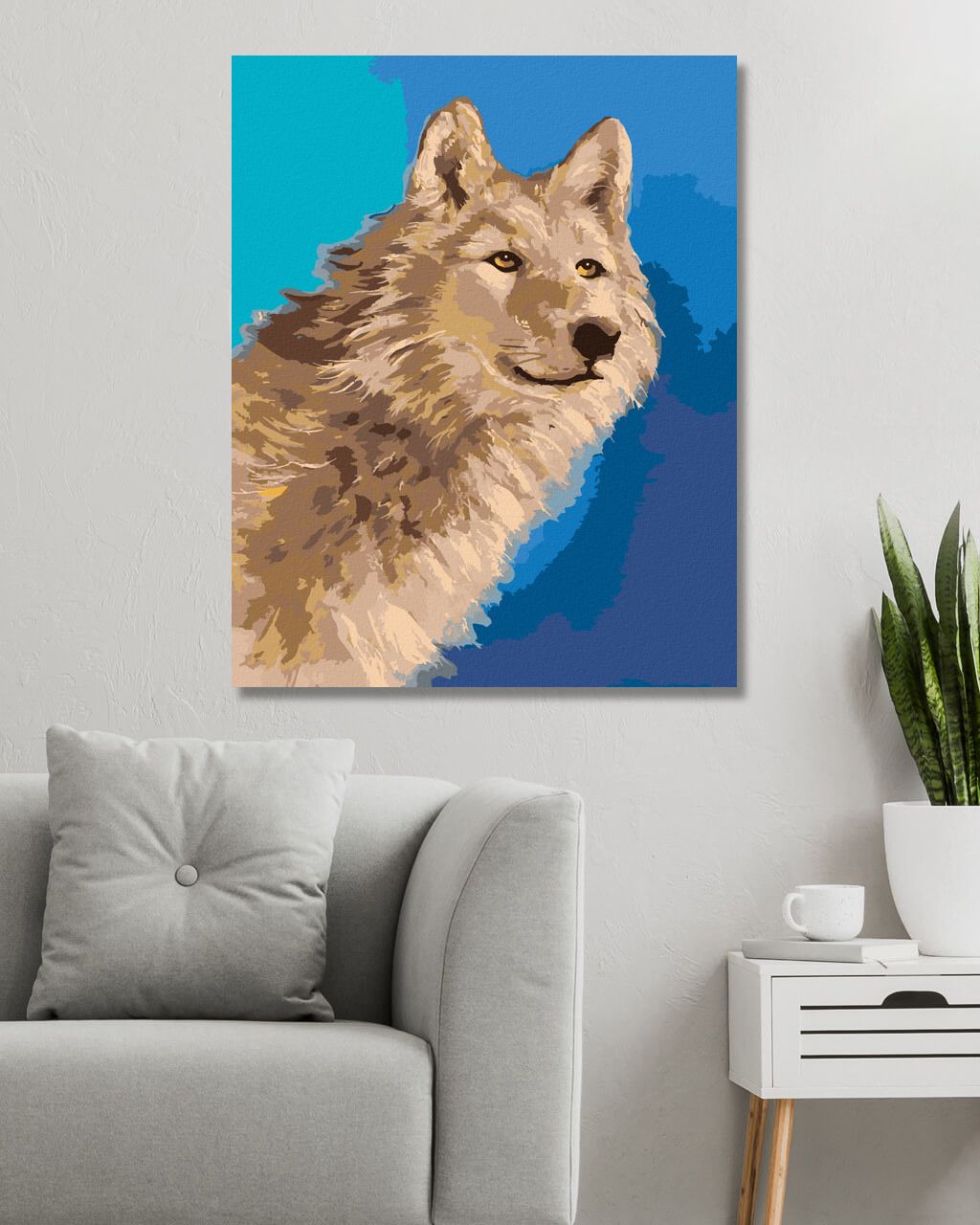 zuty Malování podle čísel - VLK PORTRÉT II (D. RUSTY RUST) - Rozměr: 40x50 cm, Rámování: Varianta: vypnuté plátno na rám - obrázek 8