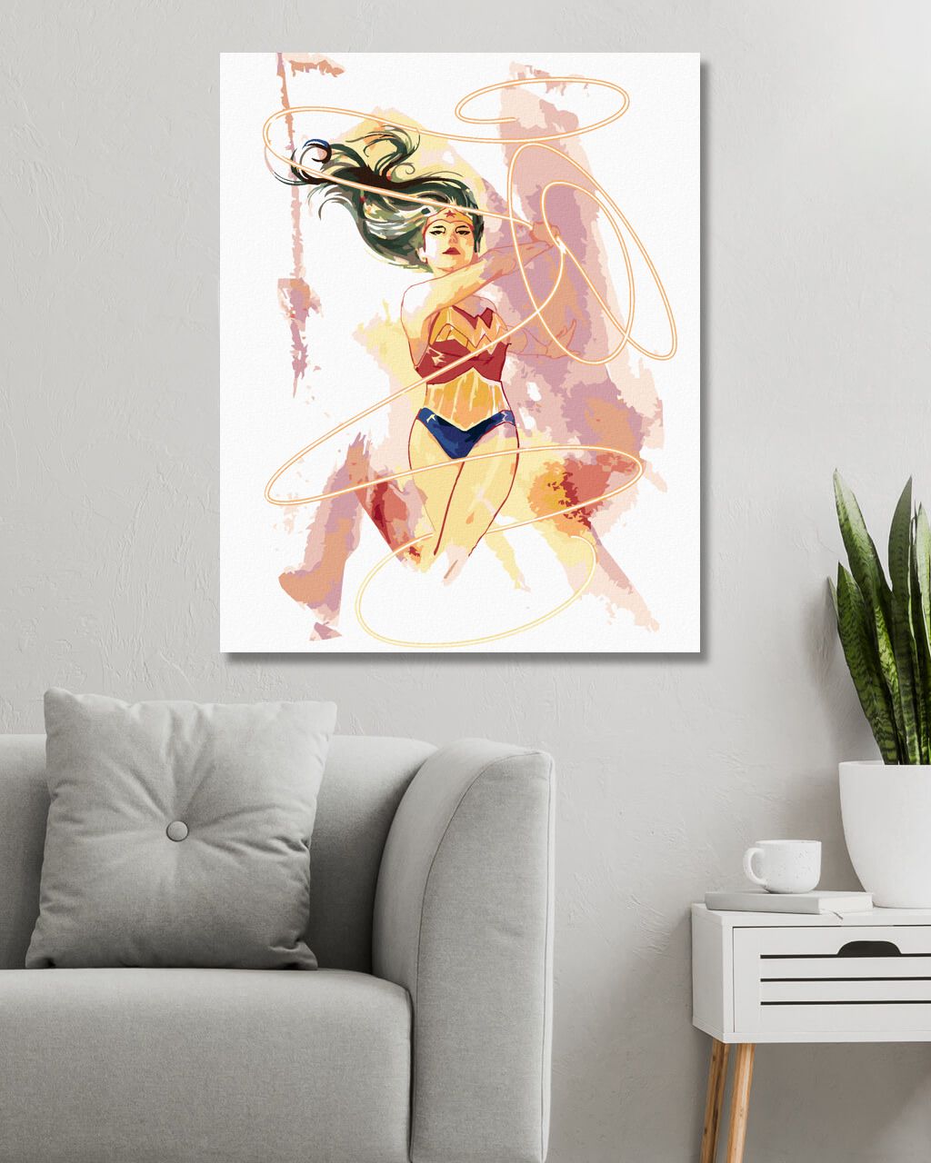zuty Malování podle čísel - MALOVANÁ WONDER WOMAN IV - Rozměr: 40x50 cm, Rámování: Varianta: vypnuté plátno na rám - obrázek 8