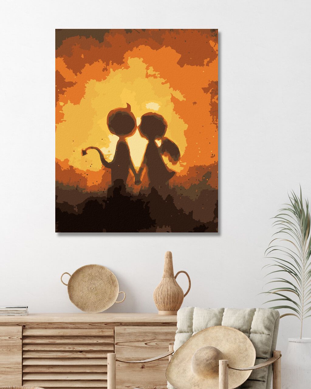 zuty Malování podle čísel - MALÝ ĎÁBĚL S ANDĚLEM - Rozměr: 40x50 cm, Rámování: Varianta: bez rámu a bez vypnutí plátna - obrázek 5