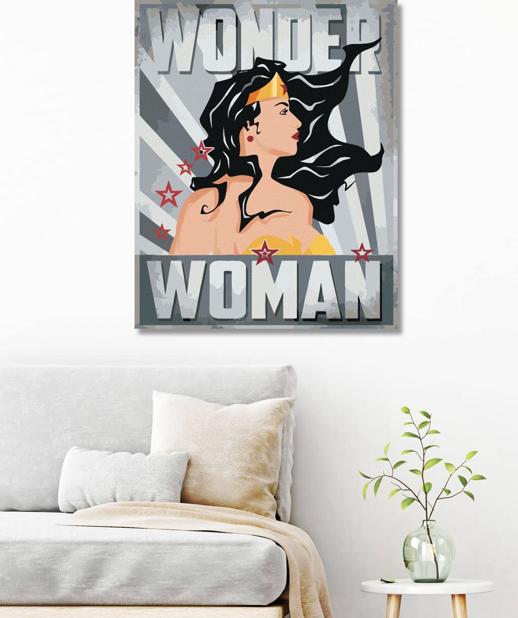 zuty Malování podle čísel - WONDER WOMAN HVĚZDA II - Rozměr: 40x50 cm, Rámování: Varianta: vypnuté plátno na rám - obrázek 10