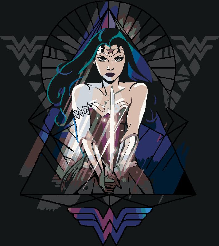 zuty Malování podle čísel - WONDER WOMAN TROJÚHELNÍK - Rozměr: 40x50 cm, Rámování: Varianta: vypnuté plátno na rám - obrázek 3