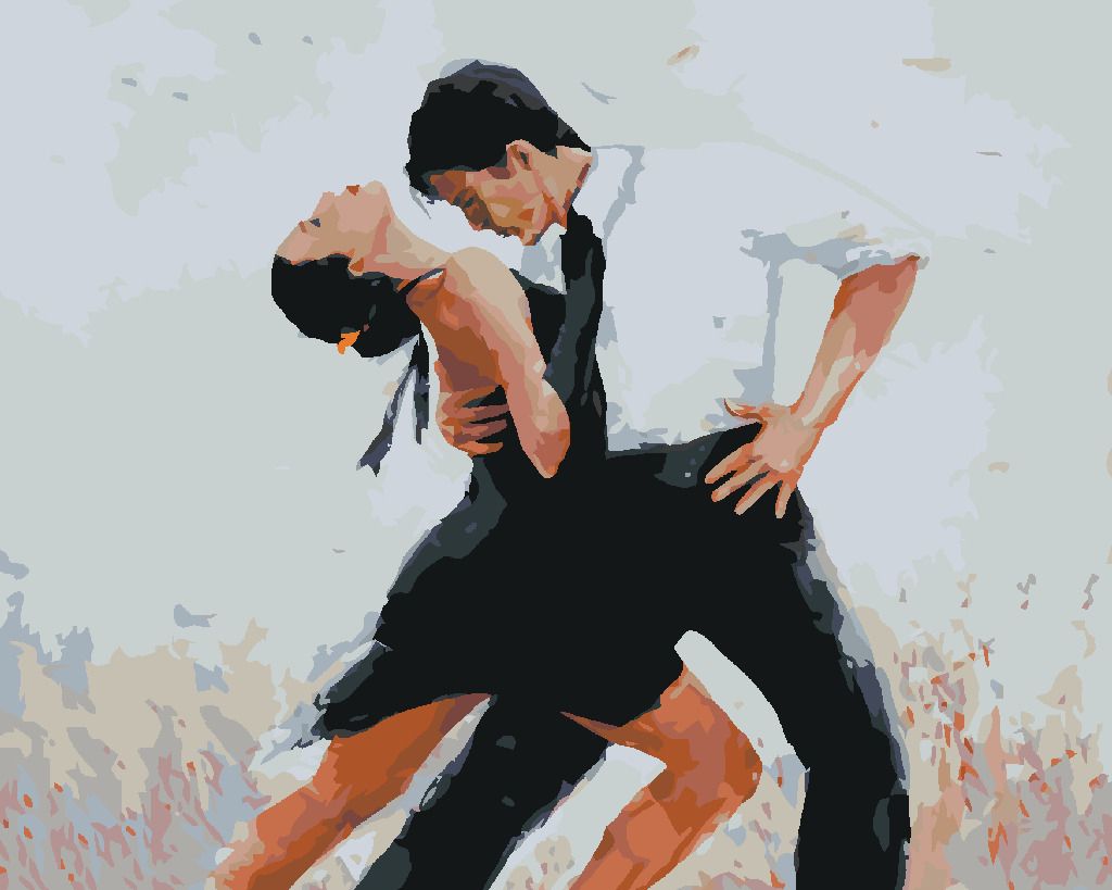 zuty Malování podle čísel - TANEČNÍCI TANČÍCÍ TANGO - Rozměr: 40x50 cm, Rámování: Varianta: bez rámu a bez vypnutí plátna - obrázek 10