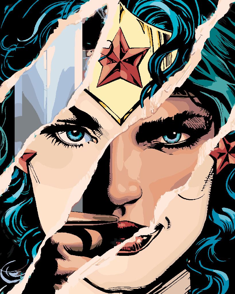 zuty Malování podle čísel - WONDER WOMAN PAPÍR II - Rozměr: 40x50 cm, Rámování: Varianta: vypnuté plátno na rám - obrázek 8