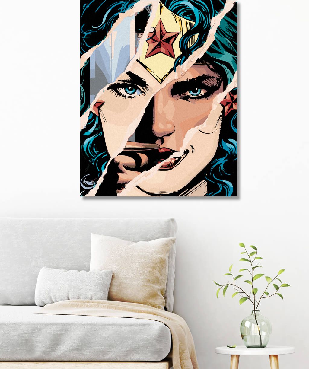 zuty Malování podle čísel - WONDER WOMAN PAPÍR II - Rozměr: 40x50 cm, Rámování: Varianta: vypnuté plátno na rám - obrázek 9