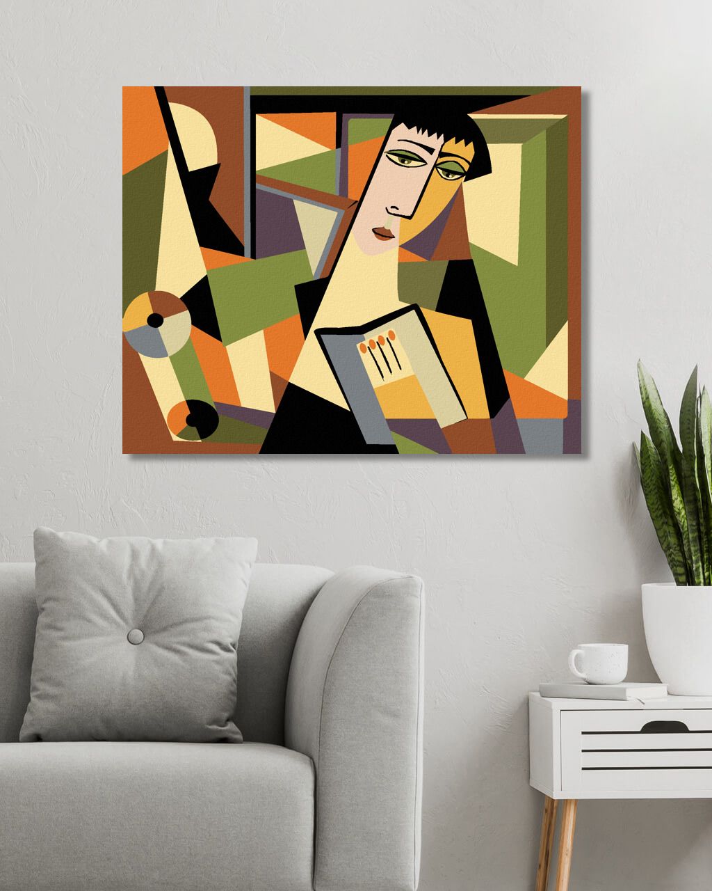 zuty Malování podle čísel - ABSTRAKTNÍ ŽENA V KUBICKÉM STYLU - Rozměr: 40x50 cm, Rámování: Varianta: bez rámu a bez vypnutí plátna - obrázek 16