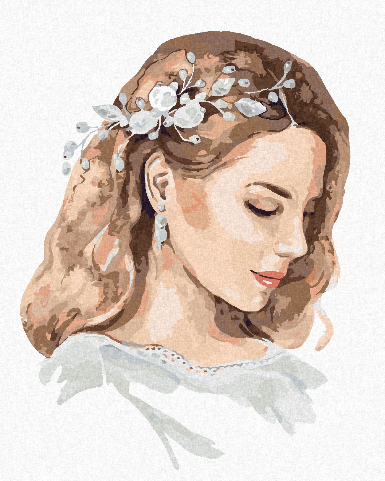 zuty Malování podle čísel - NEVĚSTA - Rozměr: 40x50 cm, Rámování: Varianta: bez rámu a bez vypnutí plátna - obrázek 1