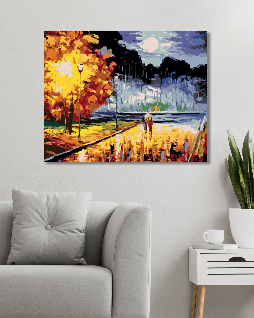 zuty Malování podle čísel - MILENCI NA VEČERNÍ PROCHÁZCE - Rozměr: 40x50 cm, Rámování: Varianta: bez rámu a bez vypnutí plátna - obrázek 8