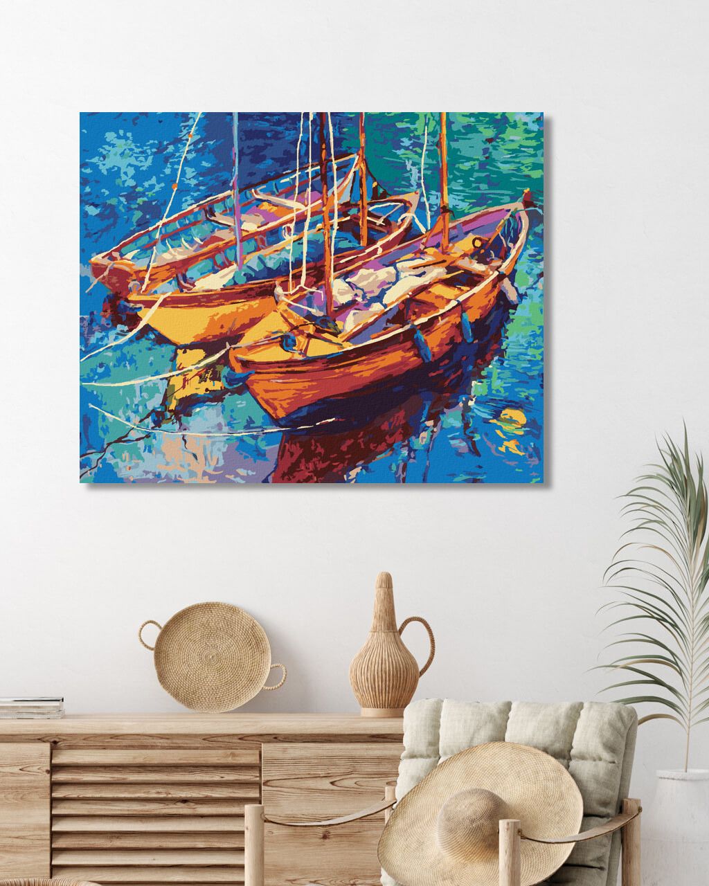 zuty Malování podle čísel - LODIČKY NA VODĚ - Rozměr: 40x50 cm, Rámování: Varianta: vypnuté plátno na rám - obrázek 6