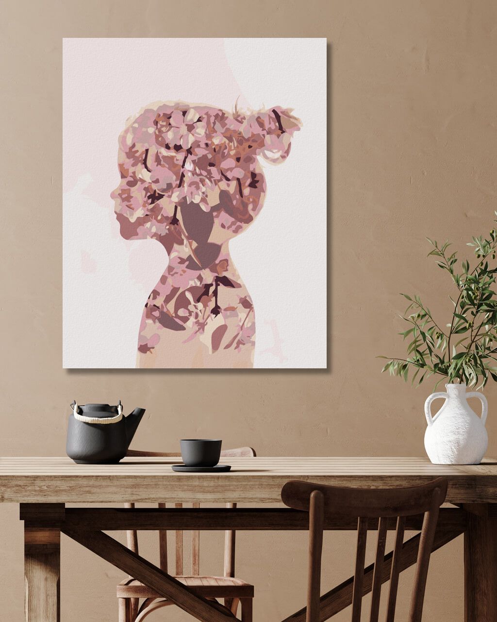 zuty Malování podle čísel - DÍVKA Z KVĚTIN - Rozměr: 40x50 cm, Rámování: Varianta: vypnuté plátno na rám - obrázek 7