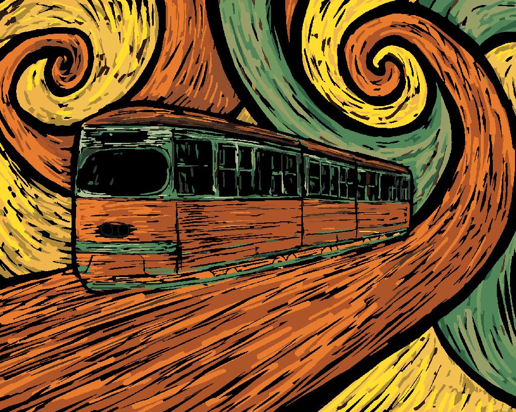 zuty Malování podle čísel - TRAMVAJ V IMPRESIONISTICKÉM STYLU - Rozměr: 40x50 cm, Rámování: Varianta: bez rámu a bez vypnutí plátna - obrázek 3