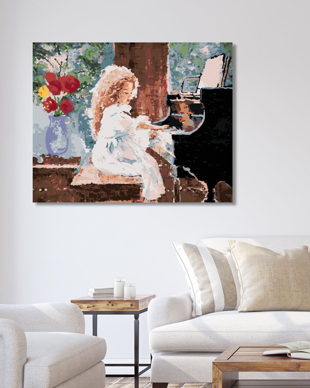 zuty Malování podle čísel - HOLČIČKA HRAJÍCÍ NA PIANO - Rozměr: 40x50 cm, Rámování: Varianta: bez rámu a bez vypnutí plátna - obrázek 8