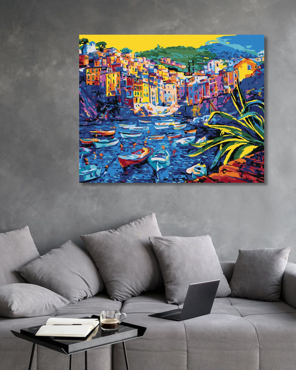 zuty Malování podle čísel - LOĎKY U STARÉHO MĚSTA - Rozměr: 40x50 cm, Rámování: Varianta: bez rámu a bez vypnutí plátna - obrázek 9