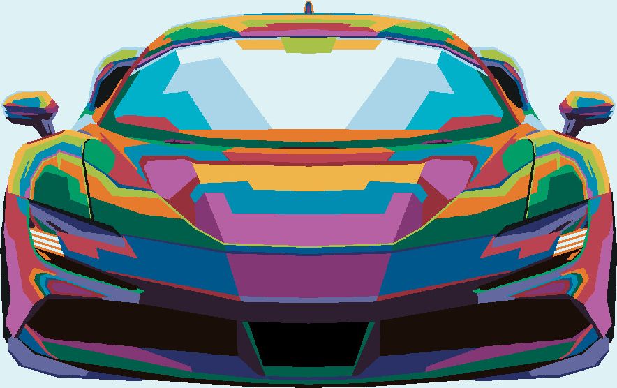 zuty Malování podle čísel - BAREVNÉ SPORTOVNÍ AUTO - Rozměr: 40x50 cm, Rámování: Varianta: bez rámu a bez vypnutí plátna - obrázek 3