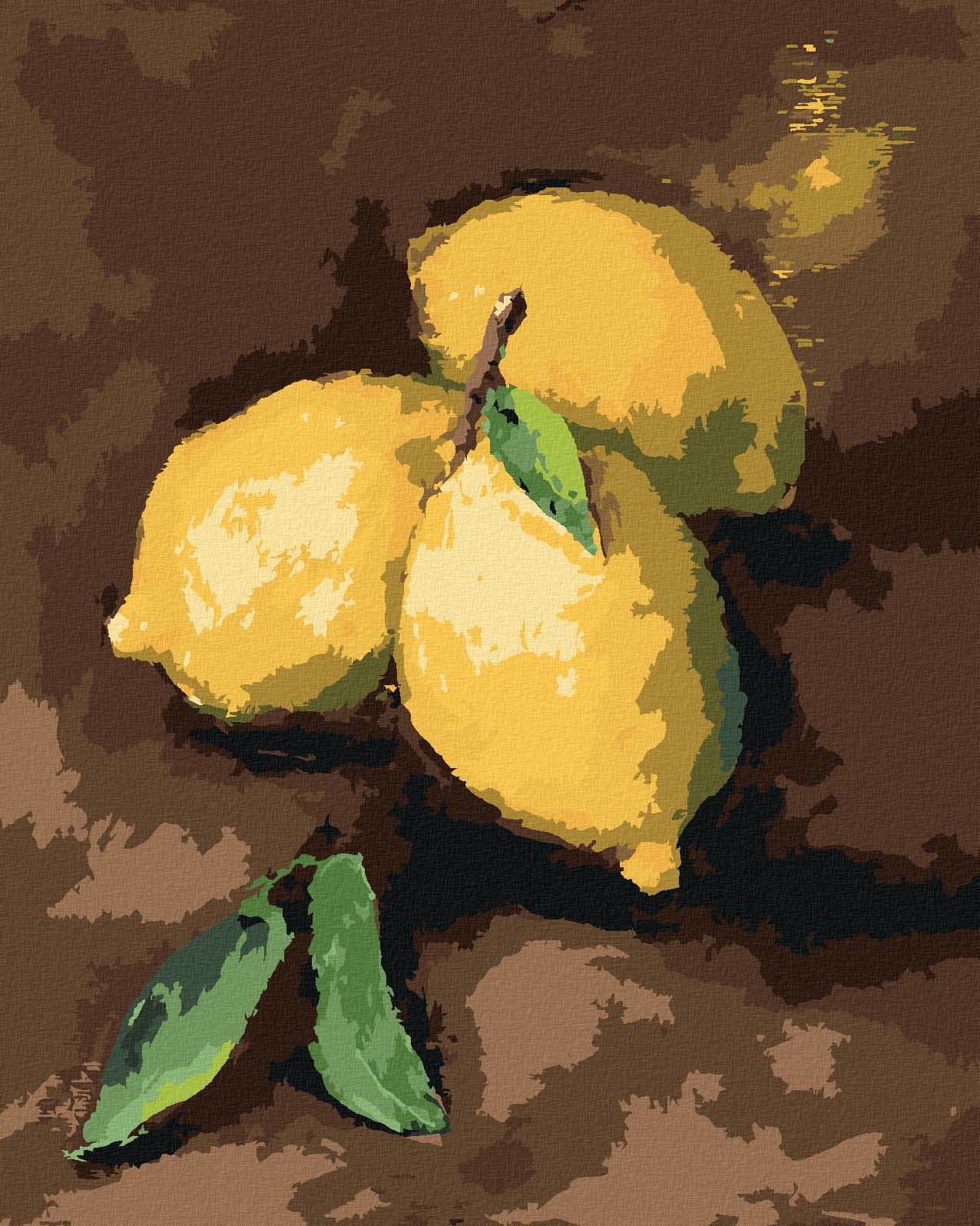 zuty Malování podle čísel - CITRÓNY - Rozměr: 40x50 cm, Rámování: Varianta: vypnuté plátno na rám - obrázek 1