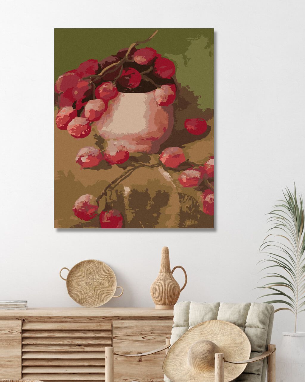 zuty Malování podle čísel - HROZNOVÉ VÍNO V MISCE - Rozměr: 40x50 cm, Rámování: Varianta: bez rámu a bez vypnutí plátna - obrázek 3