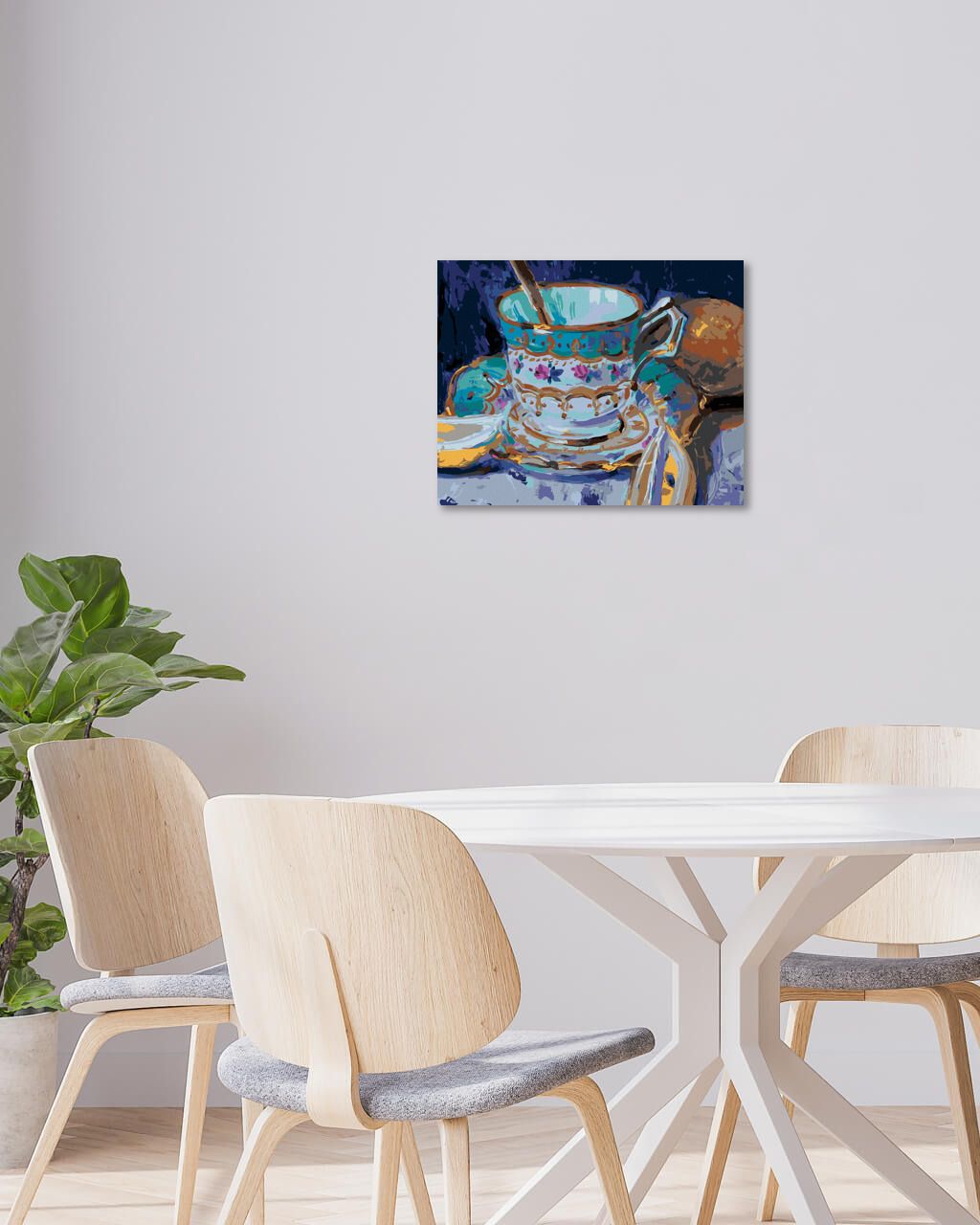zuty Malování podle čísel - ČAJ V MALOVANÉM HRNÍČKU - Rozměr: 40x50 cm, Rámování: Varianta: vypnuté plátno na rám - obrázek 8