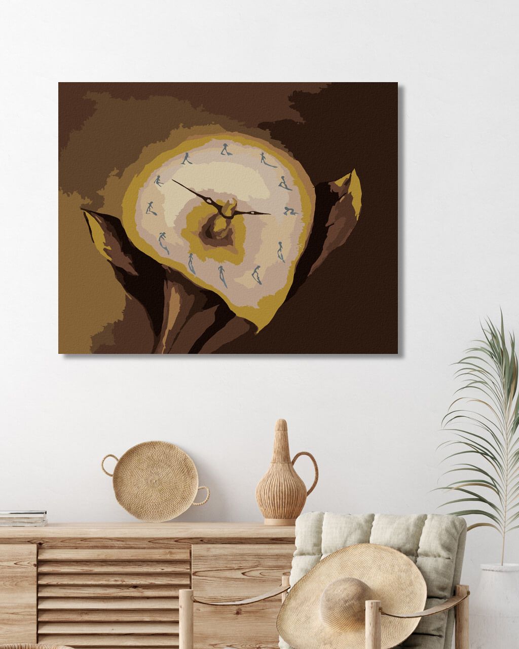 zuty Malování podle čísel - ROZTEKLÉ HODINY - Rozměr: 40x50 cm, Rámování: Varianta: vypnuté plátno na rám - obrázek 8