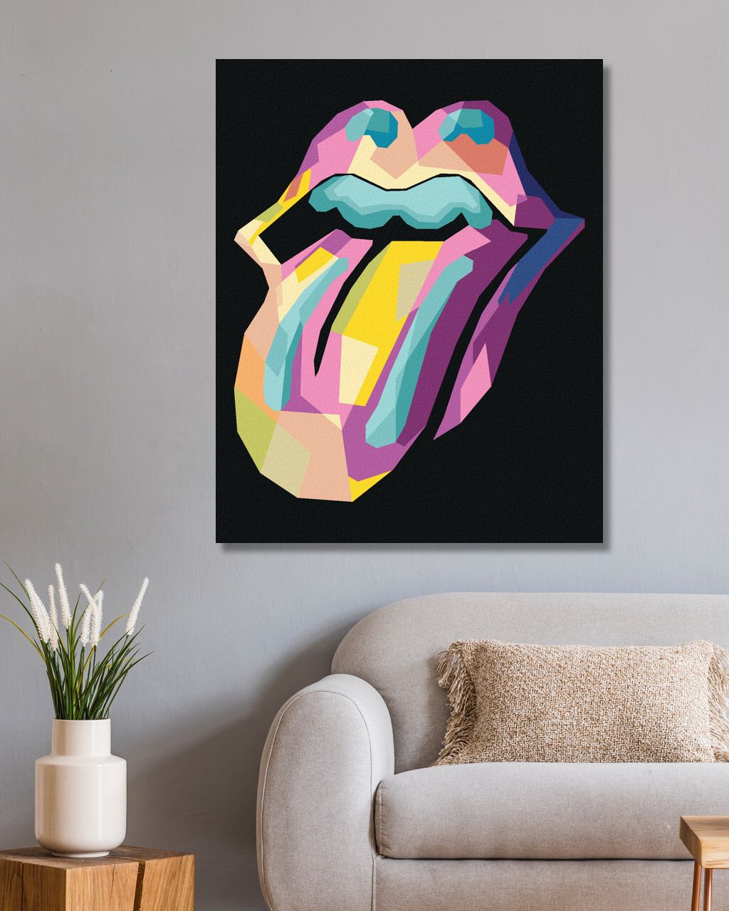 zuty Malování podle čísel - POP-ART IKONA ROLLING STONES - Rozměr: 40x50 cm, Rámování: Varianta: vypnuté plátno na rám - obrázek 8