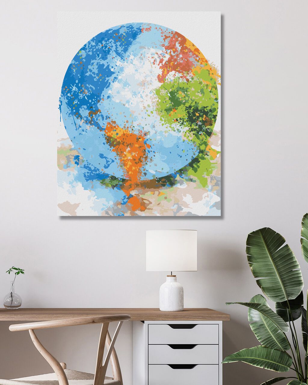 zuty Malování podle čísel - BAREVNÝ GLOBUS - Rozměr: 40x50 cm, Rámování: Varianta: bez rámu a bez vypnutí plátna - obrázek 4