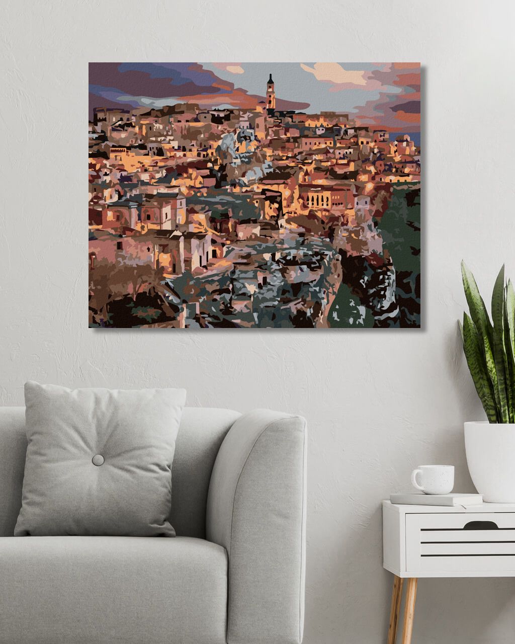 zuty Malování podle čísel - MĚSTO MATERA - Rozměr: 40x50 cm, Rámování: Varianta: vypnuté plátno na rám - obrázek 9