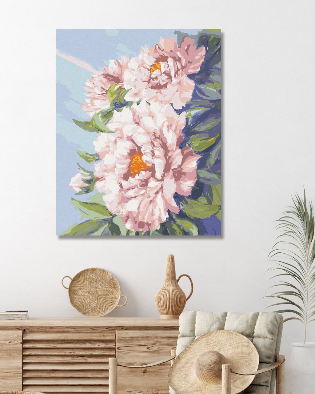 zuty Malování podle čísel - KVĚTY RŮŽOVÉ PIVOŇKY - Rozměr: 40x50 cm, Rámování: Varianta: bez rámu a bez vypnutí plátna - obrázek 7
