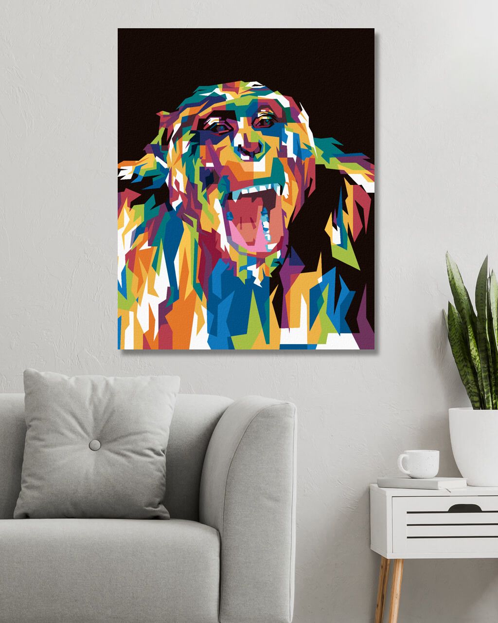 zuty Malování podle čísel - BAREVNÁ GORILA - Rozměr: 40x50 cm, Rámování: Varianta: bez rámu a bez vypnutí plátna - obrázek 9