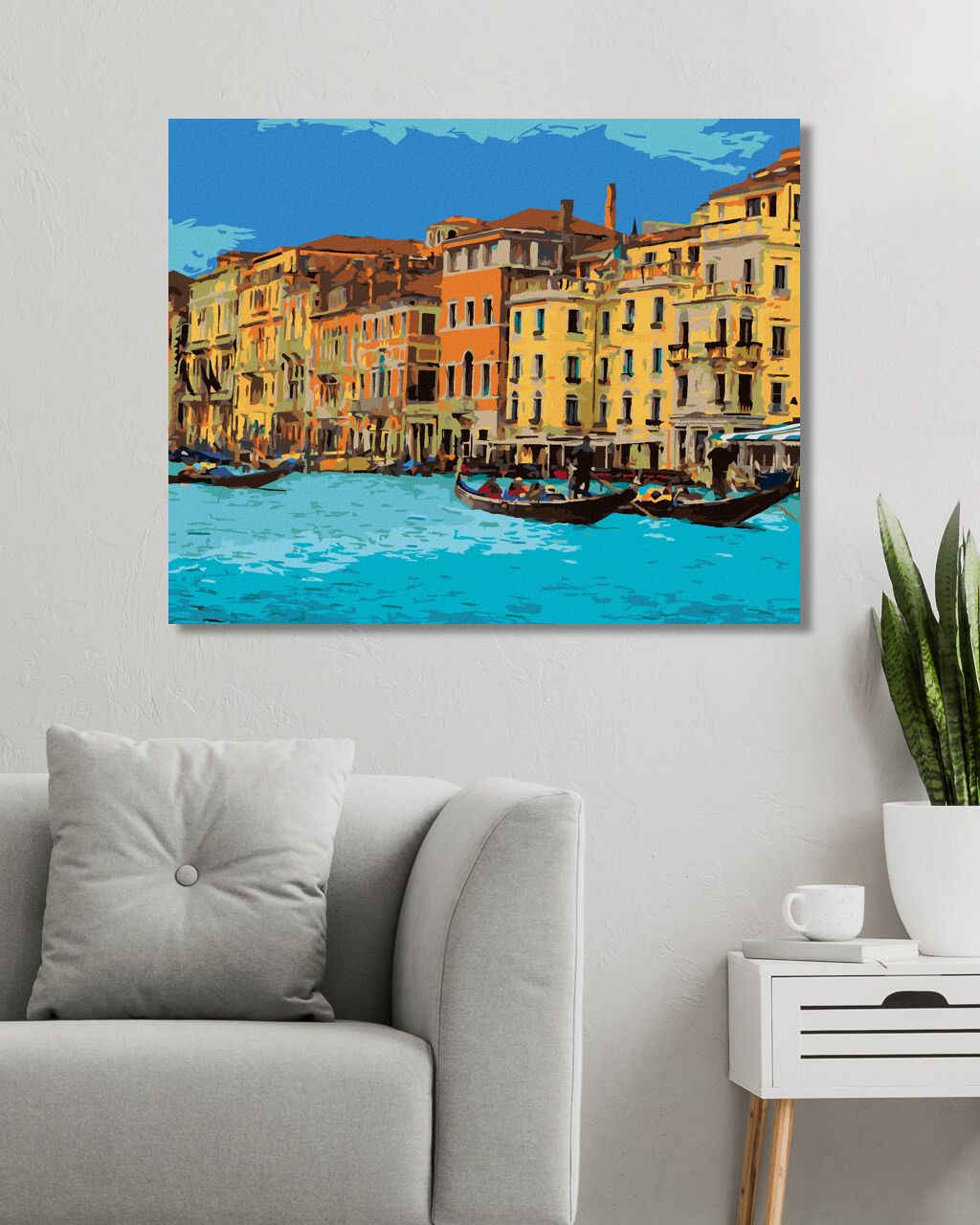 zuty Malování podle čísel - BENÁTKY S TURISTY - Rozměr: 40x50 cm, Rámování: Varianta: vypnuté plátno na rám - obrázek 3