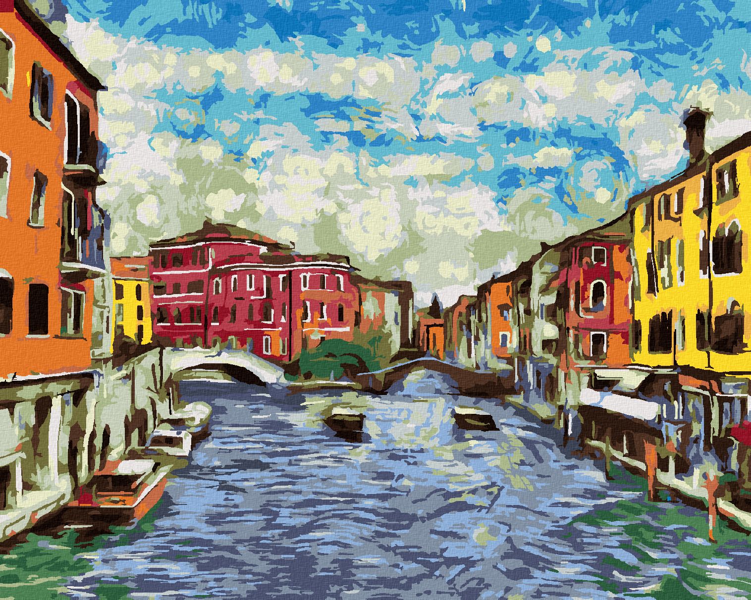 zuty Malování podle čísel - BENÁTKY PODLE VAN GOGHA - Rozměr: 40x50 cm, Rámování: Varianta: bez rámu a bez vypnutí plátna - obrázek 1
