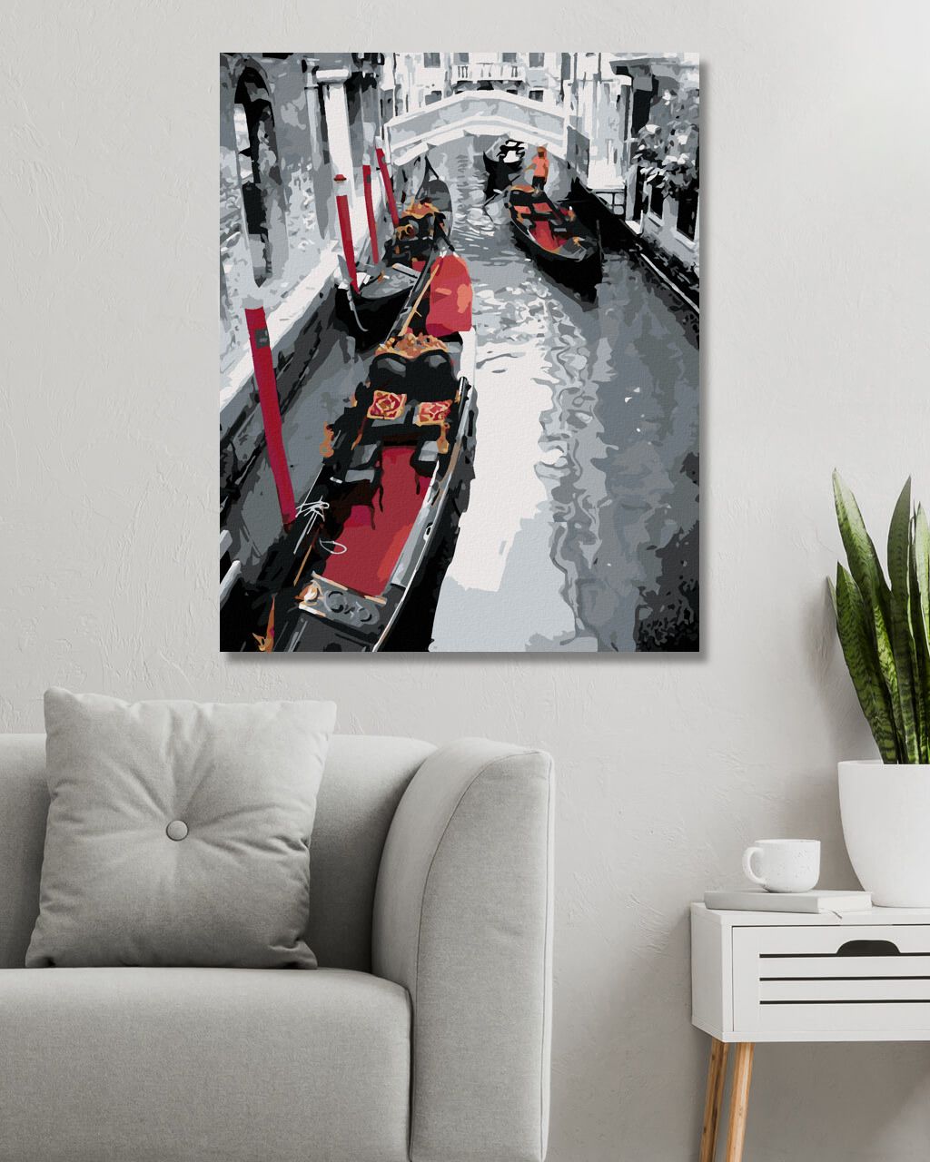 zuty Malování podle čísel - ČERNOBÍLÉ BENÁTKY - Rozměr: 40x50 cm, Rámování: Varianta: vypnuté plátno na rám - obrázek 3