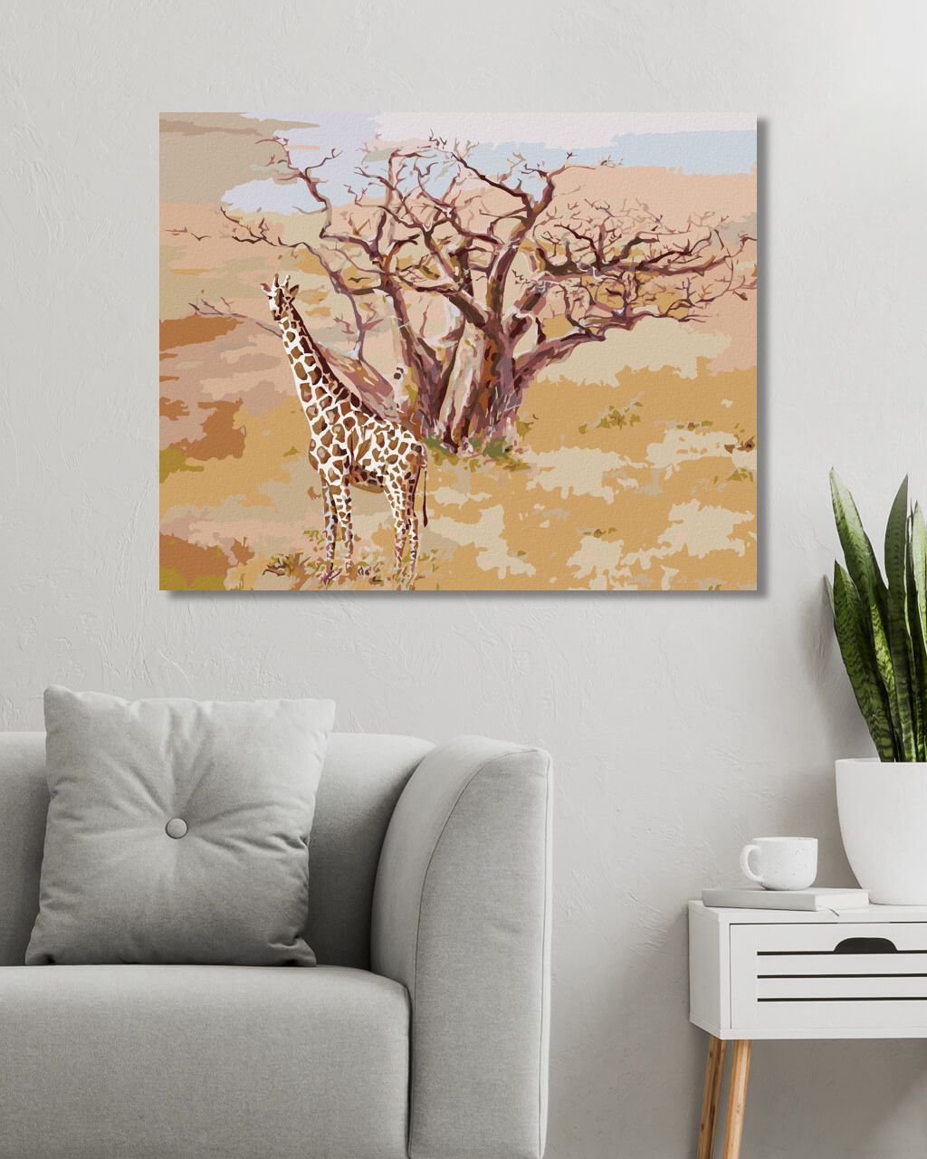 zuty Malování podle čísel - ŽIRAFA V KEŇI - Rozměr: 40x50 cm, Rámování: Varianta: bez rámu a bez vypnutí plátna - obrázek 5
