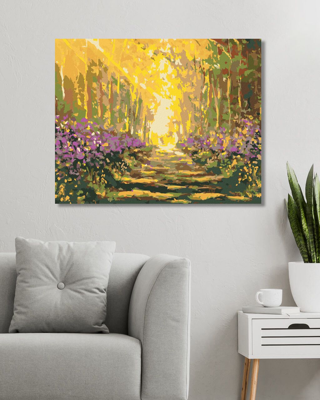 zuty Malování podle čísel - LETNÍ PROCHÁZKA LESEM - Rozměr: 40x50 cm, Rámování: Varianta: vypnuté plátno na rám - obrázek 6