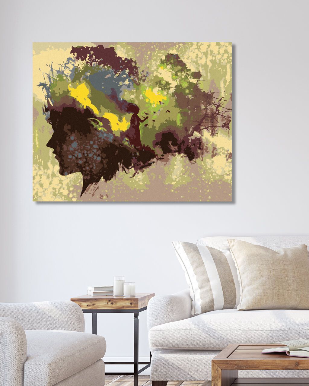zuty Malování podle čísel - SILUETA ŽENY V LESE - Rozměr: 40x50 cm, Rámování: Varianta: vypnuté plátno na rám - obrázek 8