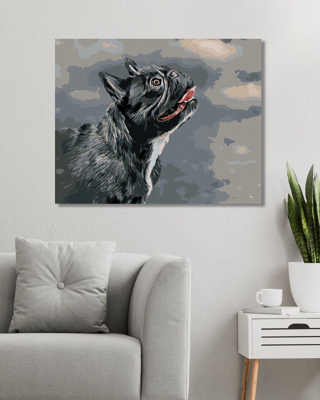 zuty Malování podle čísel - VZHLÍŽEJÍCÍ FRANCOUZSKÝ BULDOČEK - Rozměr: 40x50 cm, Rámování: Varianta: bez rámu a bez vypnutí plátna - obrázek 9