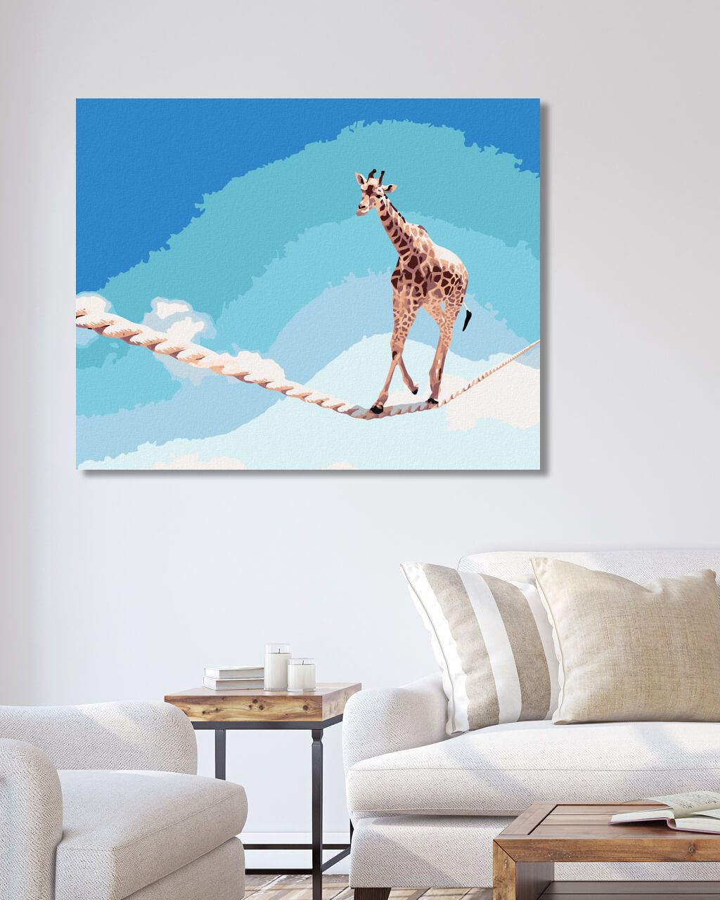 zuty Malování podle čísel - ŽIRAFA NA LANĚ - Rozměr: 40x50 cm, Rámování: Varianta: bez rámu a bez vypnutí plátna - obrázek 8