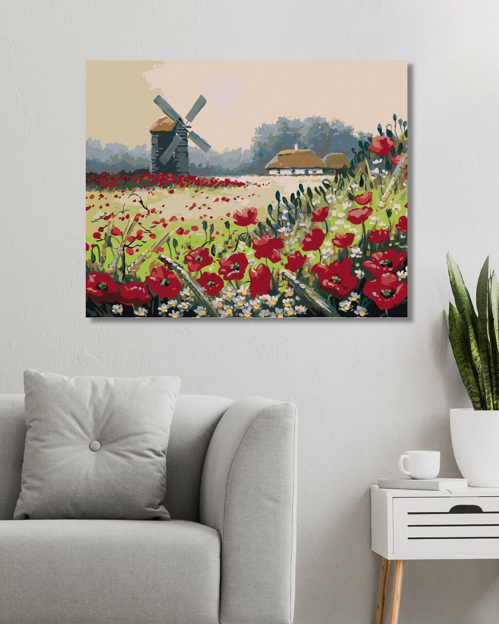 zuty Malování podle čísel - VLČÍ MÁKY U LESA - Rozměr: 40x50 cm, Rámování: Varianta: bez rámu a bez vypnutí plátna - obrázek 5