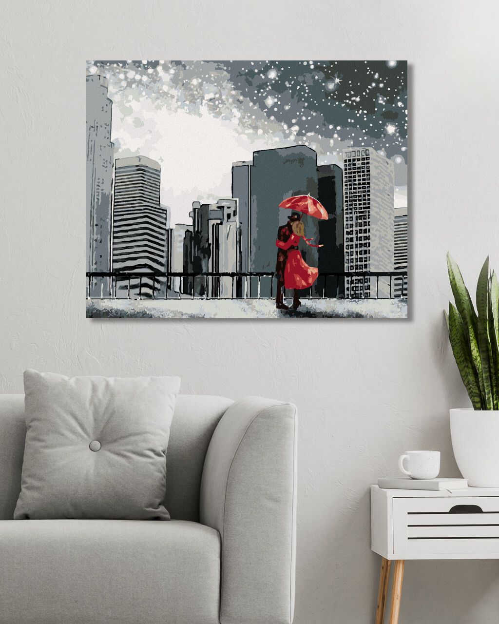 zuty Malování podle čísel - MUŽ SE ŽENOU V NEW YORKU - Rozměr: 40x50 cm, Rámování: Varianta: vypnuté plátno na rám - obrázek 5