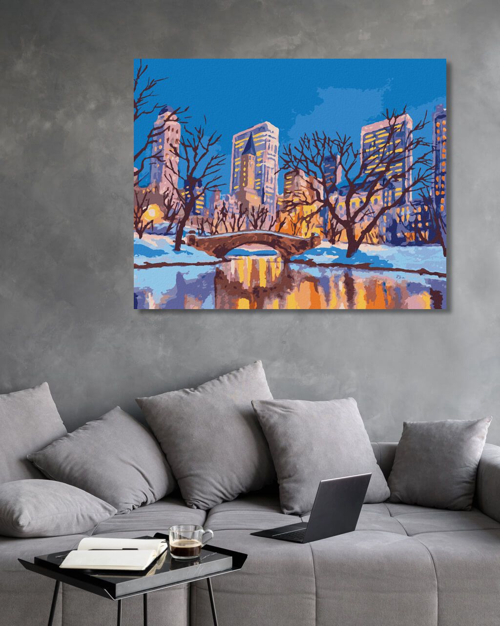 zuty Malování podle čísel - NEW YORK CENTRAL PARK II - Rozměr: 40x50 cm, Rámování: Varianta: vypnuté plátno na rám - obrázek 9