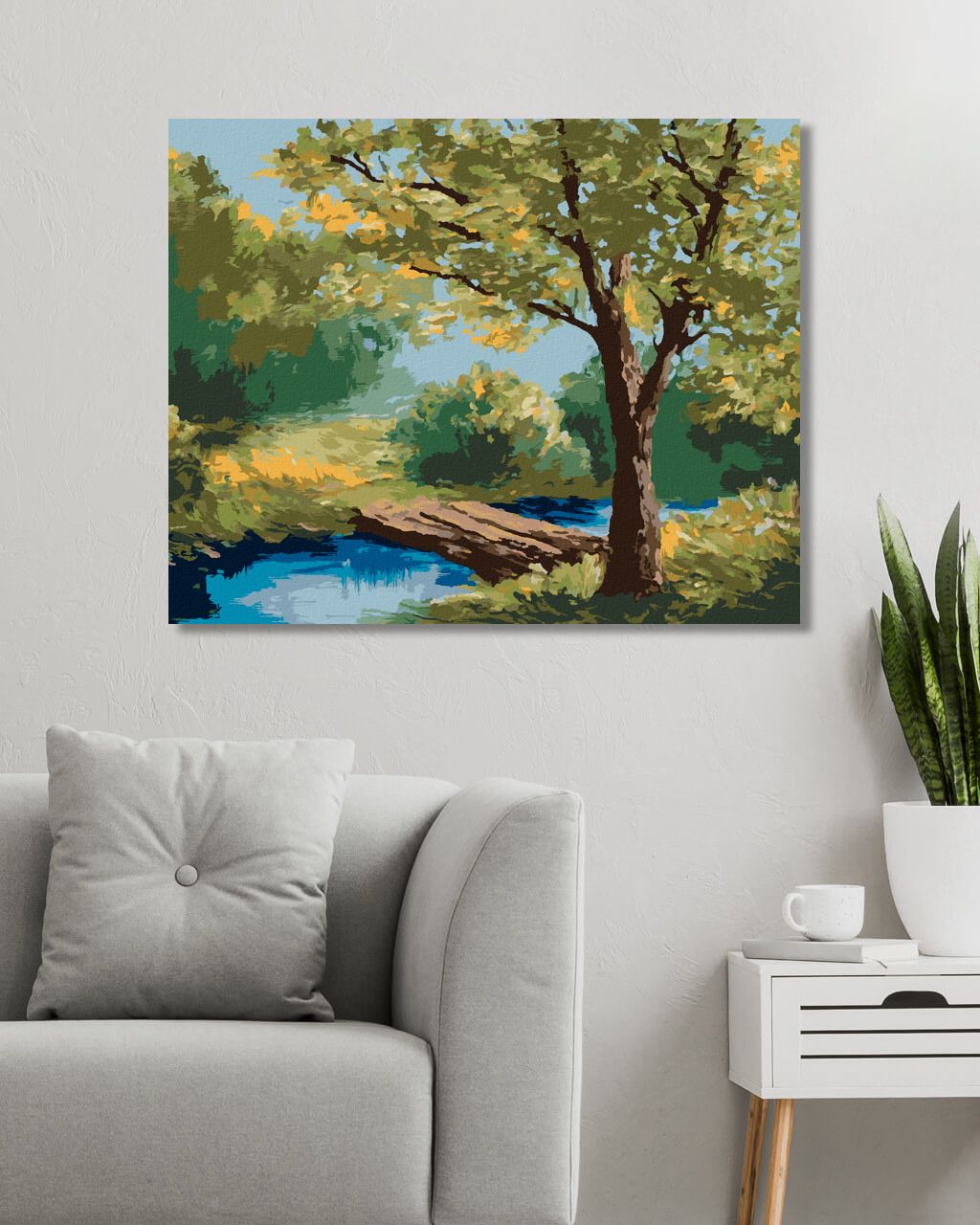 zuty Malování podle čísel - LETNÍ LES - Rozměr: 40x50 cm, Rámování: Varianta: bez rámu a bez vypnutí plátna - obrázek 6